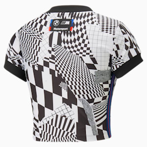 BMW M Motorsport Statement Women's Crop Top, PUMA White-AOP