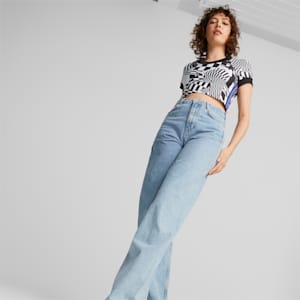 BMW M Motorsport Statement Women's Crop Top, PUMA White-AOP