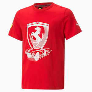 Ferrari Race Tonal Youth Regular Fit T-Shirt, Rosso Corsa, extralarge-IND