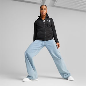 BMW M Motorsport Hooded Sweat Jacket Women, PUMA Black
