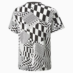 BMW M Motorsport Printed Tee Youth, PUMA White-AOP, extralarge