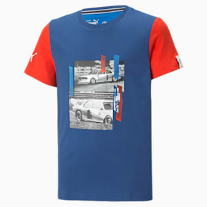 BMW M Motorsport Car Graphic Youth T-Shirt, Pro Blue-M color, extralarge-IND
