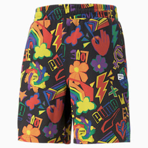 DOWNTOWN PRIDE AOP Unisex Relaxed Fit Shorts, PUMA Black-AOP, extralarge-IND