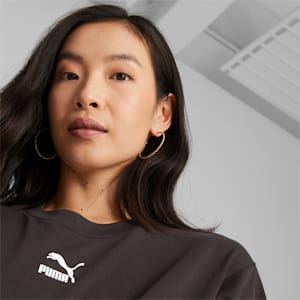 DARE TO Women's Relaxed Fit Crop Top, PUMA Black, extralarge-IND