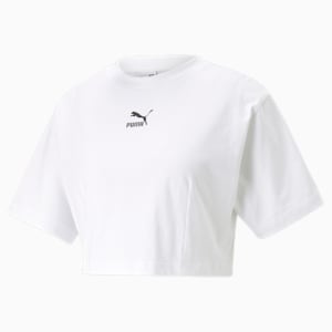 DARE TO Women's Relaxed Fit Crop Top, PUMA White, extralarge-IND