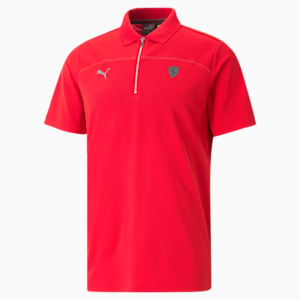 Scuderia Ferrari Style Men's Polo Shirt, Rosso Corsa