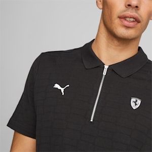 Ferrari Style Jacquard Men's Polo, PUMA Black