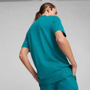 Ferrari Style Jacquard Men's Polo, Green Lagoon