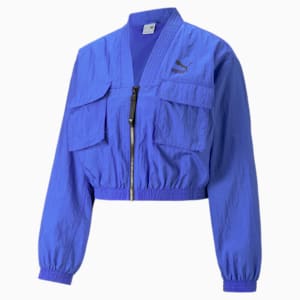 Dare To Woven Jacket Women, Royal Sapphire
