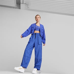 DARE TO Woven Women's Relaxed Fit Track Pants, Royal Sapphire, extralarge-IND