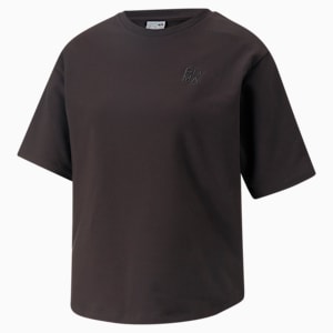 INFUSE Women's Relaxed Fit T-Shirt, PUMA Black, extralarge-IND