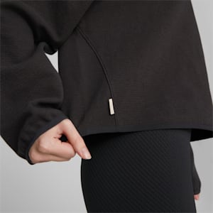 Infuse Mock Neck Women's Oversized Sweatshirt, PUMA Black, extralarge-IND