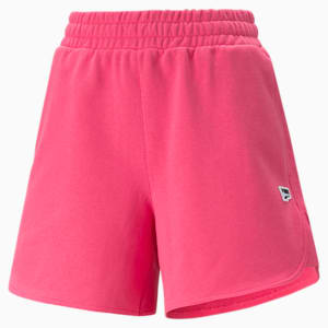 DOWNTOWN High Waist Women's Regular Fit Shorts, Glowing Pink, extralarge-IND