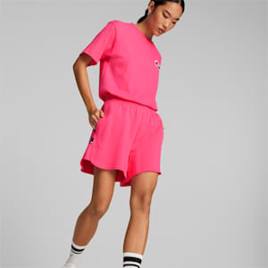 Shorts de talle alto Downtown para mujer, Glowing Pink