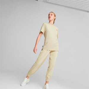 Playera gráfica holgada Downtown para mujer, Granola, extralarge