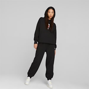 Sudadera gráfica con  gorra Downtown para mujer, PUMA Black