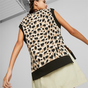 Downtown Printed Vest Women, Granola-AOP