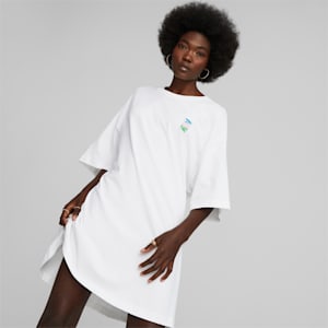 Downtown Graphic Women's Tee Dress, PUMA White