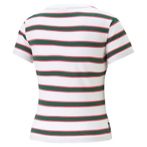ウィメンズ PUMA TEAM 半袖 Tシャツ, PUMA White-Yarn dye, extralarge-JPN