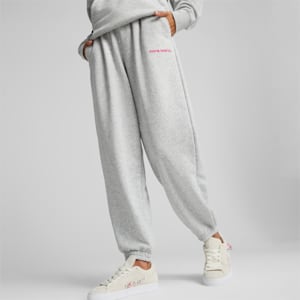 PUMA Team Women's Relaxed Fit Sweat Pants, Light Gray Heather, extralarge-IND