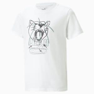 Basketball Tee Youth, PUMA White