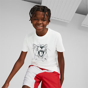Basketball Tee Youth, PUMA White