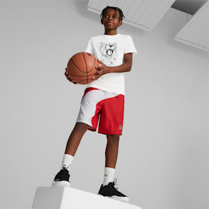 Basketball Tee Youth, PUMA White