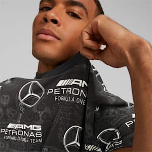 Mercedes AMG Petronas F1 All Over Print Men's Regular Fit T-Shirt, PUMA Black, extralarge-IND