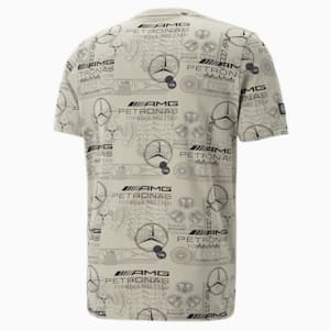 Mercedes AMG Petronas F1 All Over Print Men's T-Shirt, Birch Tree