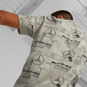 Mercedes AMG Petronas F1 All Over Print Men's T-Shirt, Birch Tree