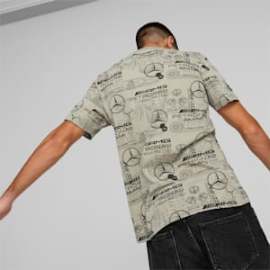 Mercedes AMG Petronas F1 All Over Print Men's T-Shirt, Birch Tree