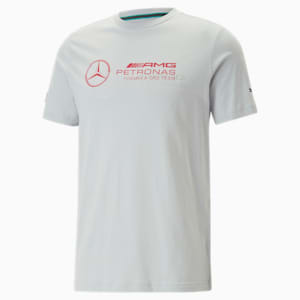 Mercedes AMG Petronas F1 Logo Men's Regular Fit T-Shirt, Mercedes Team Silver, extralarge-IND