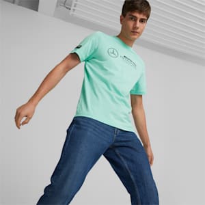 メンズ メルセデス MAPF1 ロゴ 半袖 Tシャツ, Mint