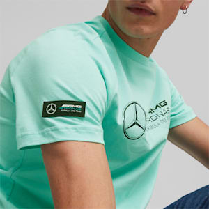 メンズ メルセデス MAPF1 ロゴ 半袖 Tシャツ, Mint