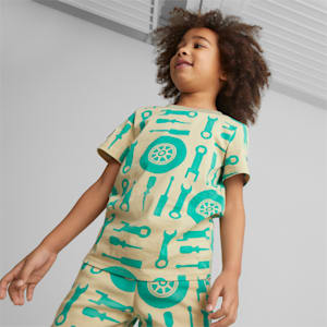 Mercedes AMG Petronas F1 All Over Print Kids' Regular Fit T-Shirt, Birch Tree, extralarge-IND
