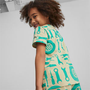 Mercedes AMG Petronas F1 All Over Print Kids' Regular Fit T-Shirt, Birch Tree, extralarge-IND