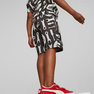 Mercedes AMG Petronas F1 All Over Print Kids' Shorts, PUMA Black