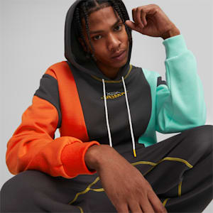 In the Paint Men's Basketball Hoodie, PUMA Black-color block, extralarge