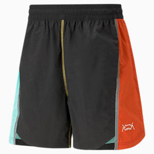 Blocked Shot Basketball Men's Shorts, PUMA Black-colorblock, extralarge