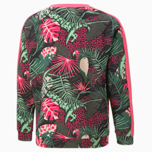 T7 Vacay Queen All Over Print Girls Relaxed Fit Sweatshirt, Glowing Pink, extralarge-IND