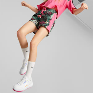 T7 Vacay Queen Big Kids' Printed Shorts, Glowing Pink