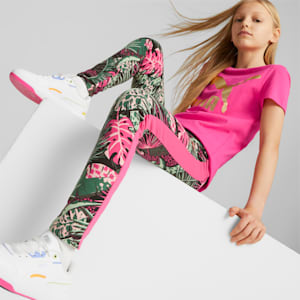 Leggings estampados T7 Vacay Queen para jóvenes, Glowing Pink