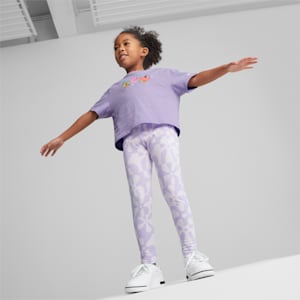 PUMA x SPONGEBOB Kids' Relaxed Fit T-Shirt, Vivid Violet, extralarge-IND