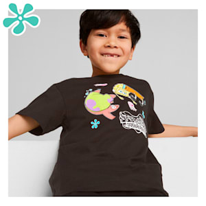PUMA x SPONGEBOB Kids' T-Shirt, PUMA Black