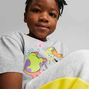 PUMA x SPONGEBOB Tee Kids, Light Gray Heather