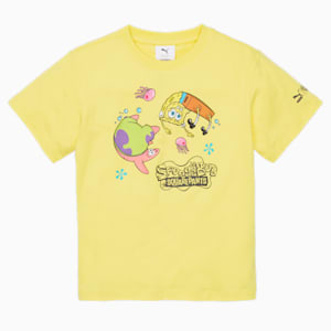 PUMA x SPONGEBOB Tee Kids, Lucent Yellow