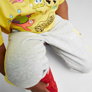 PUMA x SPONGEBOB T7 Kids' Regular Fit Pants, Light Gray Heather, extralarge-IND
