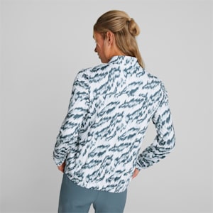 Animal Print Golf Jacket Women, Bright White-Lucite