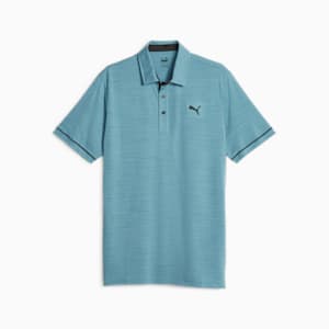 Cloudspun Haystack Men's Golf Polo, Bold Blue Heather-PUMA Black Heather, extralarge-IND