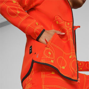 MVP Dime Men's Basketball Jacket, Warm Earth-Fresh Pear-AOP